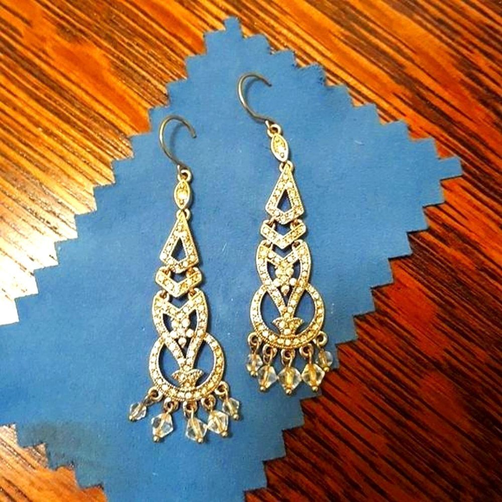 CZ silver earrings 